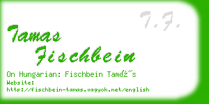 tamas fischbein business card